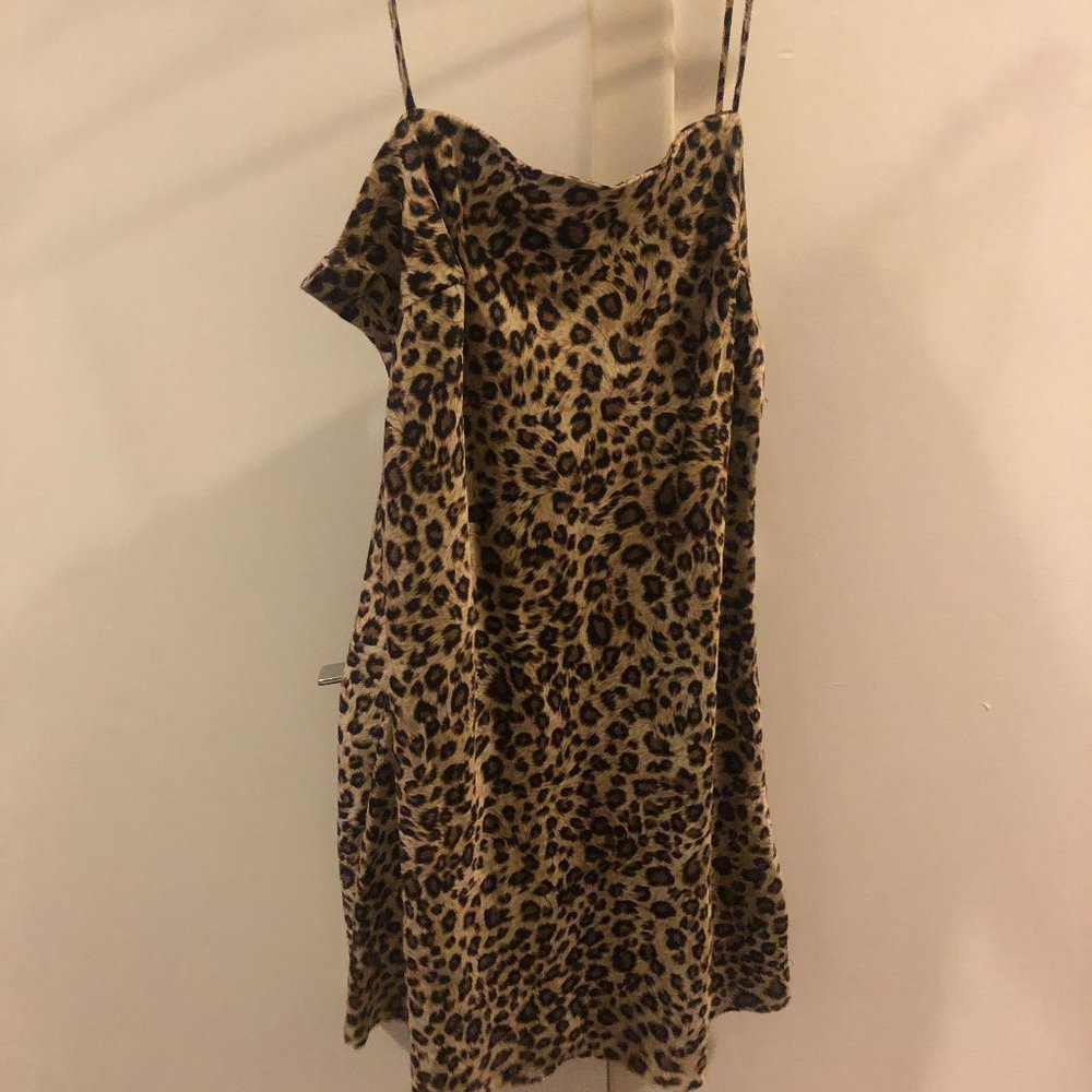 cheetah silk dress